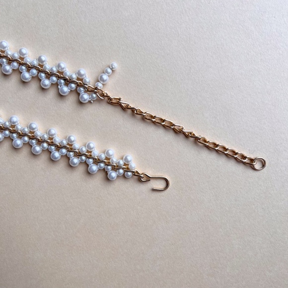Stunning Vintage 1980s Faux Pearls Belt (M/L) main image 6